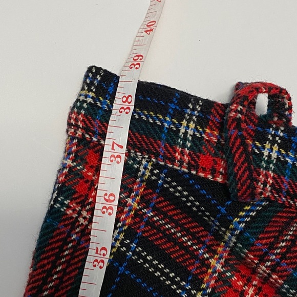 Women's Tartan Plaid Red Maxi Skirt Academia Heritage Old Money Retro - Picture 4 of 7